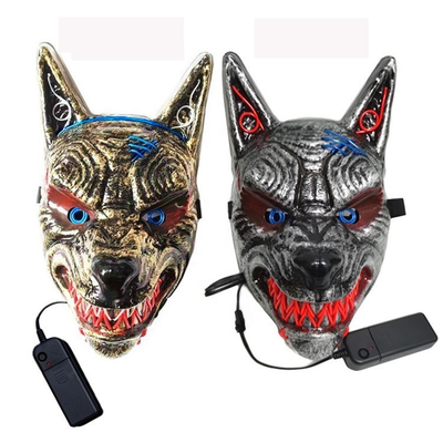 Gesichtsmaske Wolf Animal Scary Halloweens LED für die Mann-Frauen, die in die Dunkelheit glühen