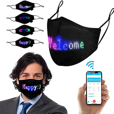 Beleuchten Sie oben glühende programmierbare Partei-Gesichtsmaske APP der Party-LED