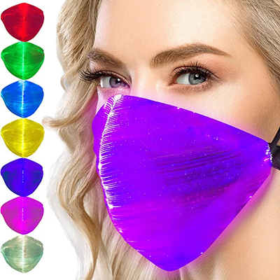Der Faser-färbt programmierbares LED Optiklicht der Gesichtsmaske-7 5 blinkende Modi