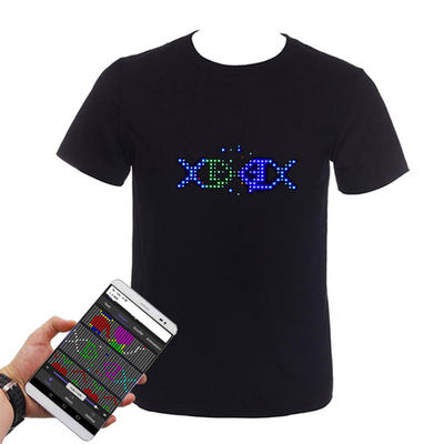 APP-Steuerung LED, die T-Shirt Bluetooth-programmierbares wieder aufladbares beleuchtet