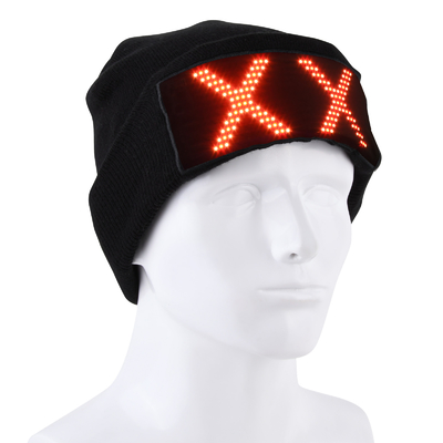 LED-Anzeigen-Hut, der Beanie Cap Bluetooth APP programmierbar beleuchtet
