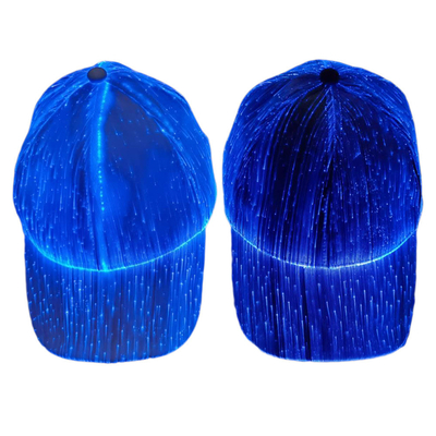 Das leuchtende Glühen beleuchtet weiße LED-Baseballmützen mit 7 Farben
