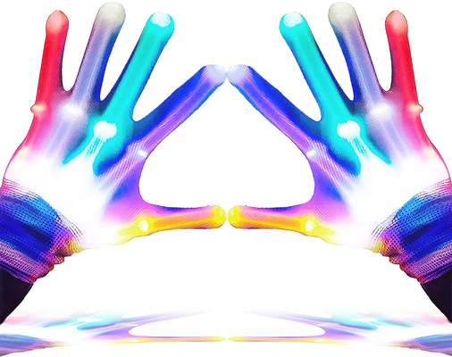 Partei-Weihnachten belichtete LED-Licht herauf Handschuhe mit 5 Farben 6 Modi