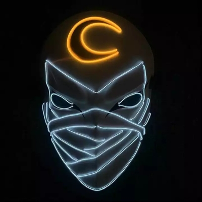 Mond-Ritter Halloween Light Up führte Masken-PVC-materielles Glühen in Dunkelheit
