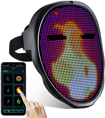 ABS Plastik-Maske Bluetooths LED App-Steuerung DIY, die Text-Bild und Foto redigiert