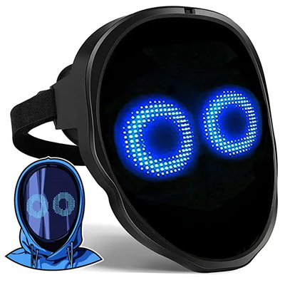 Kundenspezifische Maske DIY Gesichts-Bluetooths LED APP-Steuerung für Partei Halloweens Cosplay
