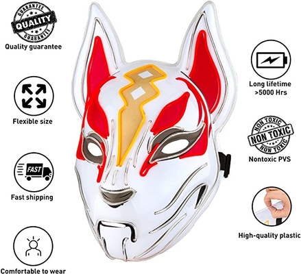 Fox treiben Gesichtsmaske Halloweens LED leuchten für Cosplay-Spiel-Partei