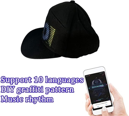 Hut programmierbares Hut DIY-Text-Muster-Bluetooths LED der App-Steuermagischer Anzeigen-LED