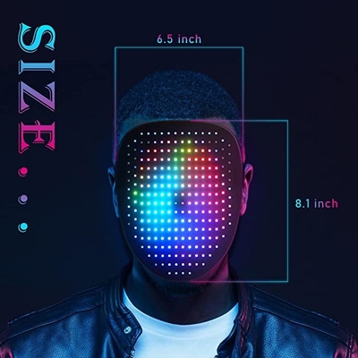 Stellt wieder aufladbare intelligente LED Gesichtsmaske USBs mit 25 Glowy und 25 Animationen gegenüber