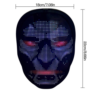 Gesichtsmaske DIY Smart LED führte helle oben Vollmaske mit Akku