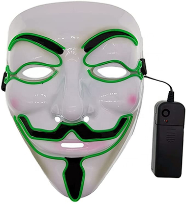 Gesichtsmaske-leuchtendes Blitzen Hacker-Halloweens LED für Cosplay-Kostüm