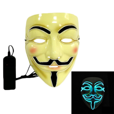 Gesichtsmaske-leuchtendes Blitzen Hacker-Halloweens LED für Cosplay-Kostüm