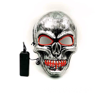 Gesichtsmaske Schädel-furchtsame Leuchtungs-Halloweens LED justierbar für Erwachsene