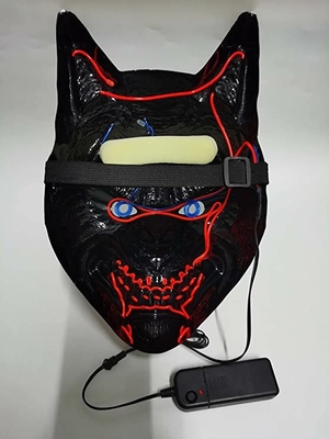Gesichtsmaske Wolf Animal Scary Halloweens LED für die Mann-Frauen, die in die Dunkelheit glühen