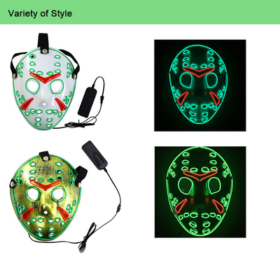 Jason Horror Halloween LED Cosplay Gesichtsmaske für Maskerade