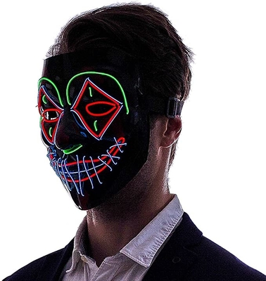 Multi Gesichtsmaske-furchtsames leuchtendes Farb-Halloweens LED in der Dunkelheit