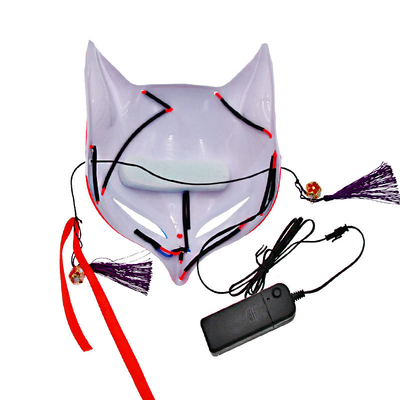 Halloween LED leuchten Fox-Maske für Erwachsen-Kindjapanischen Anime