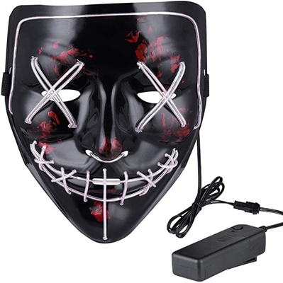 Maskerade leuchten der Halloween-Reinigungs-Maske, die mit 10 Unterschied-Farben leuchtend ist