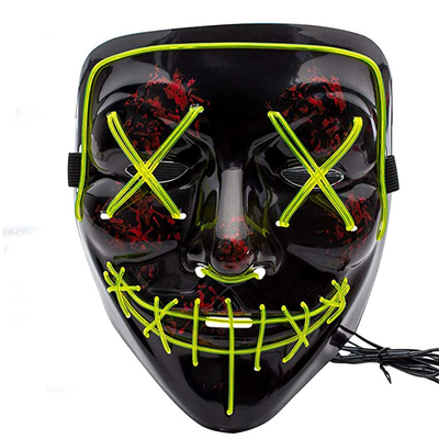 Maskerade leuchten der Halloween-Reinigungs-Maske, die mit 10 Unterschied-Farben leuchtend ist