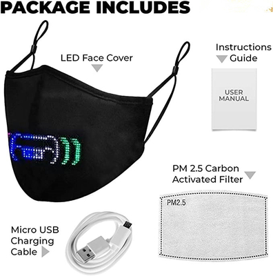 Gesichtsmaske-Bluetooth-App des Partei-Festival-steuerte programmierbarer LED wieder aufladbares USB