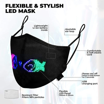 Programmierbare LED Gesichtsmaske der Erwachsen-