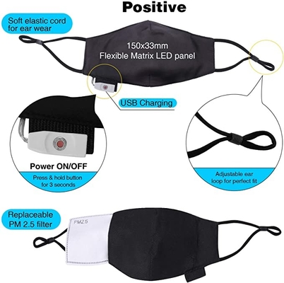 Der Bluetooth-App-programmierbare LED Mitteilungs-Muster Gesichtsmaske-DIY