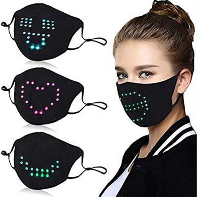 Leuchten programmierbare LED Gesichtsmaske der LED-Spracherkennungs-Animations-