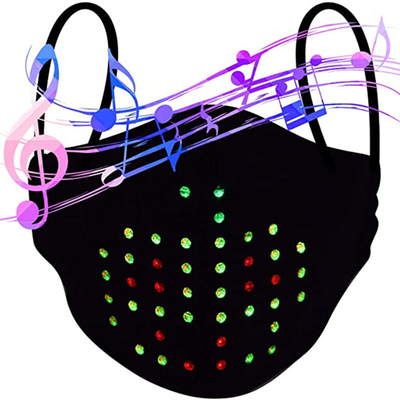 Sprachaktivierte intelligente programmierbare LED-Gesichtsmaske lustig für Partei-Festival