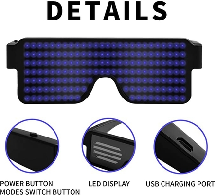 USB-wieder aufladbare LED-Anzeigen-Gläser mit 11 Batterie der Muster-180mAh