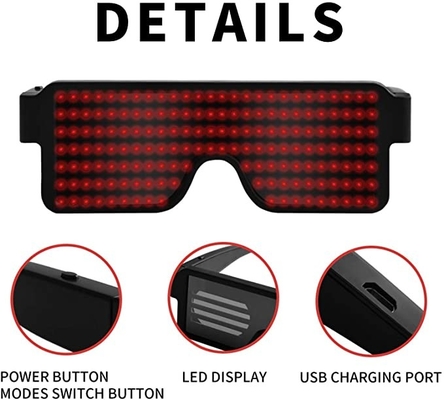 Leuchtendes glühendes grelles Glas-Auge LED tragen 11 justierbare Muster Halloween