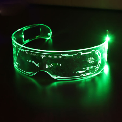 Masken-Gläser des Cyberpunk-LED mit 7 Farben und dem 3 Modus-futuristischen Acryl