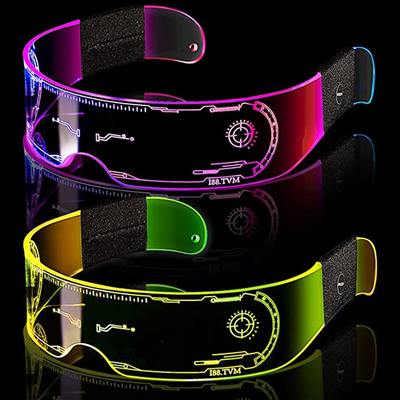 Leuchtende LED Gläser der futuristischen Art-7 Farben 4 Modi für Erwachsene