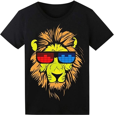 Solide Steuerung LED leuchten T-Shirt Baumwolle 100%, die für Paare waschbar ist