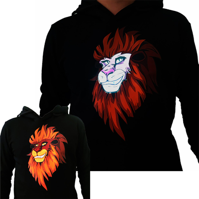 Blinkendes T-Shirt der Paar-LED mit Lion Pattern Unisex-Baumwolle 100%