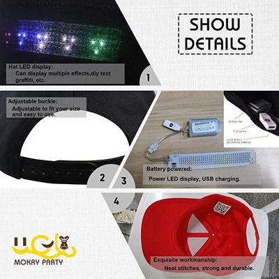 Mitteilungs-Kappe Bluetooths LED, die Text-lebhaftes zeichnendes Muster redigiert