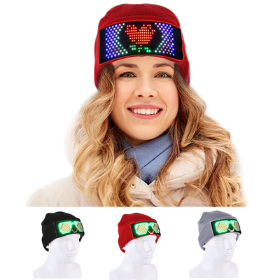 Kappe Anzeigen-Beanie Hat Bluetooth APP DIY LED Smart Unisexeditable