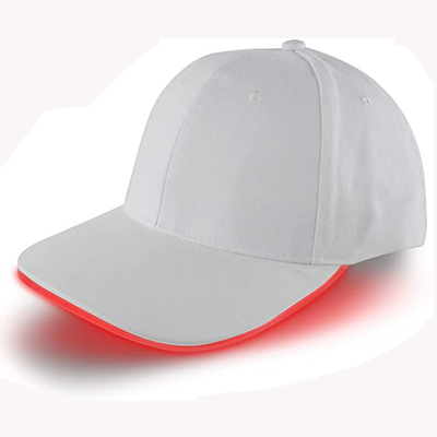 Leuchtendes LEDBaseballmütze Hüte mit rote Licht-weißer Farbe
