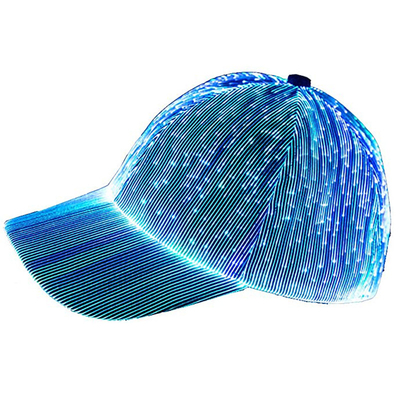 Verbinden Sie Hut-Faser-blinkendes Kappen USB-Optiknachladen LED glühendes