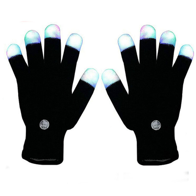 Fingerspitze leuchten LED-Handhandschuhen, die RGB 6 blinkende Modi für Erwachsene färben