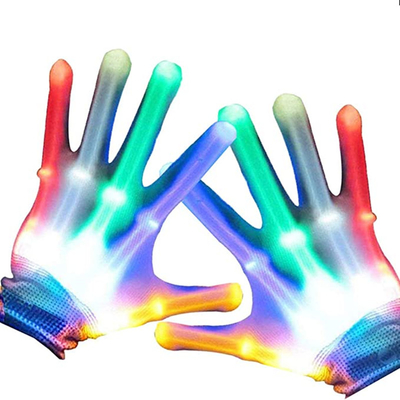Mehrfarben-LED-Licht-Handschuh-leuchtendes gutes Geschenk für Kinderweiß