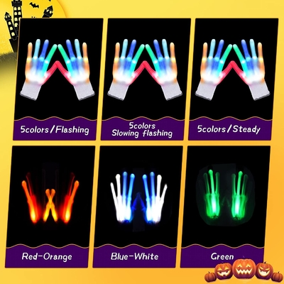 Partei-Weihnachten belichtete LED-Licht herauf Handschuhe mit 5 Farben 6 Modi