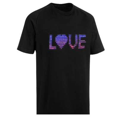 Mitteilungs-T-Shirt APP-Steuerled mit Progrmme-Anzeigen-Baumwolle 100%