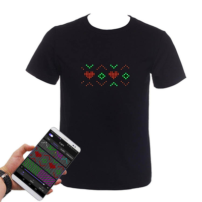 Bluetooth Smart LED, das T-Shirt bewegliches APP-Steuer-Prgrammable-Wort beleuchtet