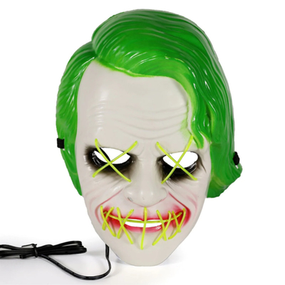Grüne Spassvogel Halloween führte helle oben Maske für Maskerade-Partei Cosplay