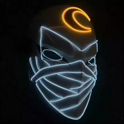 Mond-Ritter Halloween Light Up führte Masken-PVC-materielles Glühen in Dunkelheit