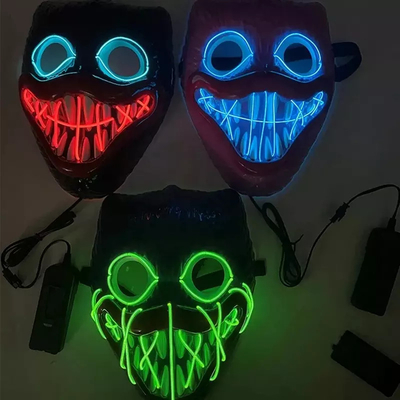 Gesichtsmaske Bobby Light Up Halloweens LED PVC-Material für Cosplay-Partei