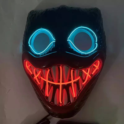 Gesichtsmaske Bobby Light Up Halloweens LED PVC-Material für Cosplay-Partei