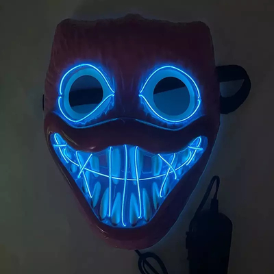 Gesichtsmaske Bobby Light Up Halloweens LED PVC-Material für Cosplay-Partei