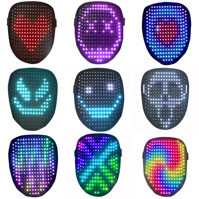 Partei-Maske Halloweens LED mit der Geste, die LED abfragt, beleuchtete Gesichts-Umwandlungsmaske