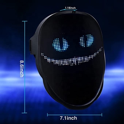 Kundenspezifische Maske DIY Gesichts-Bluetooths LED APP-Steuerung für Partei Halloweens Cosplay